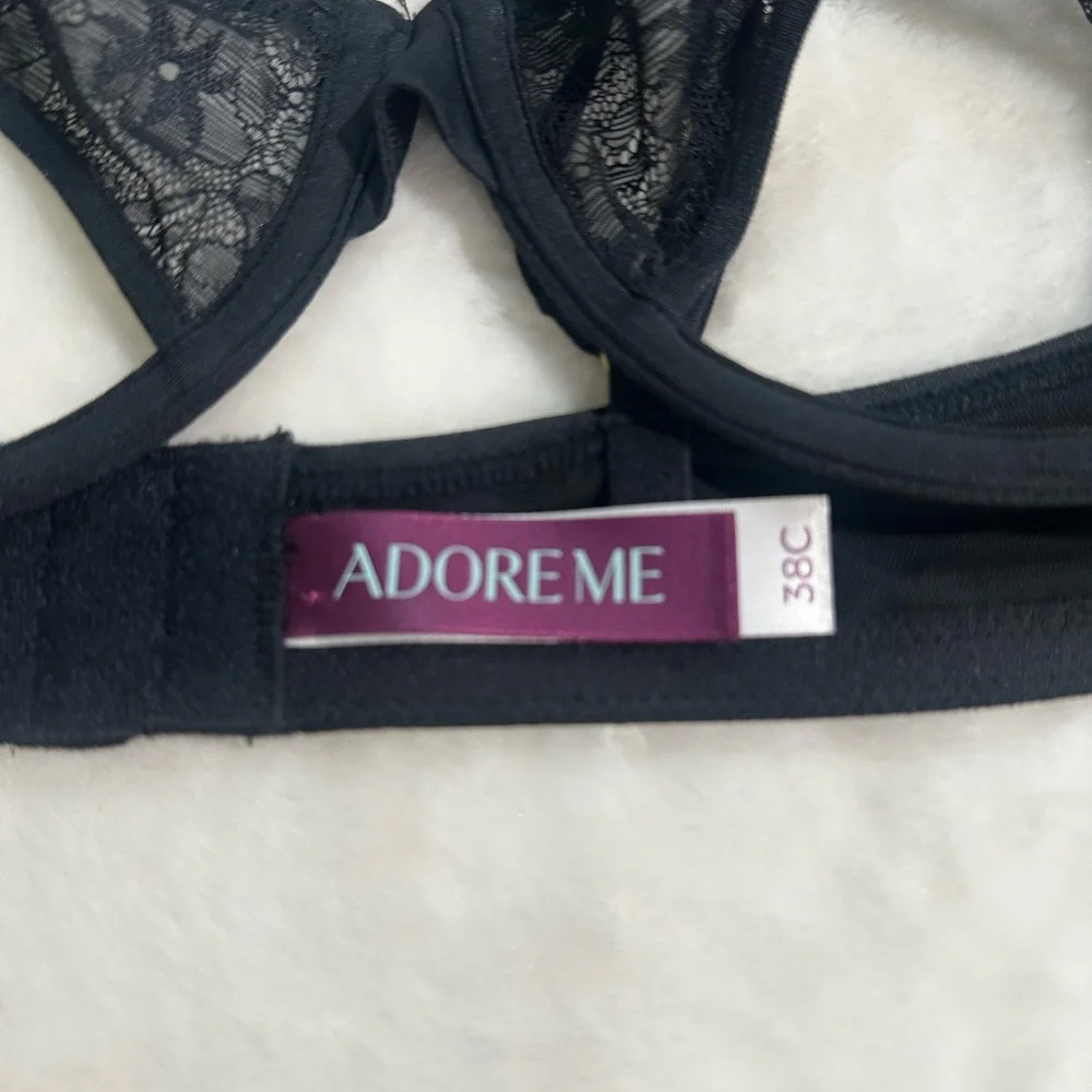 NWOT Adore Me Black Lace Lingerie Set